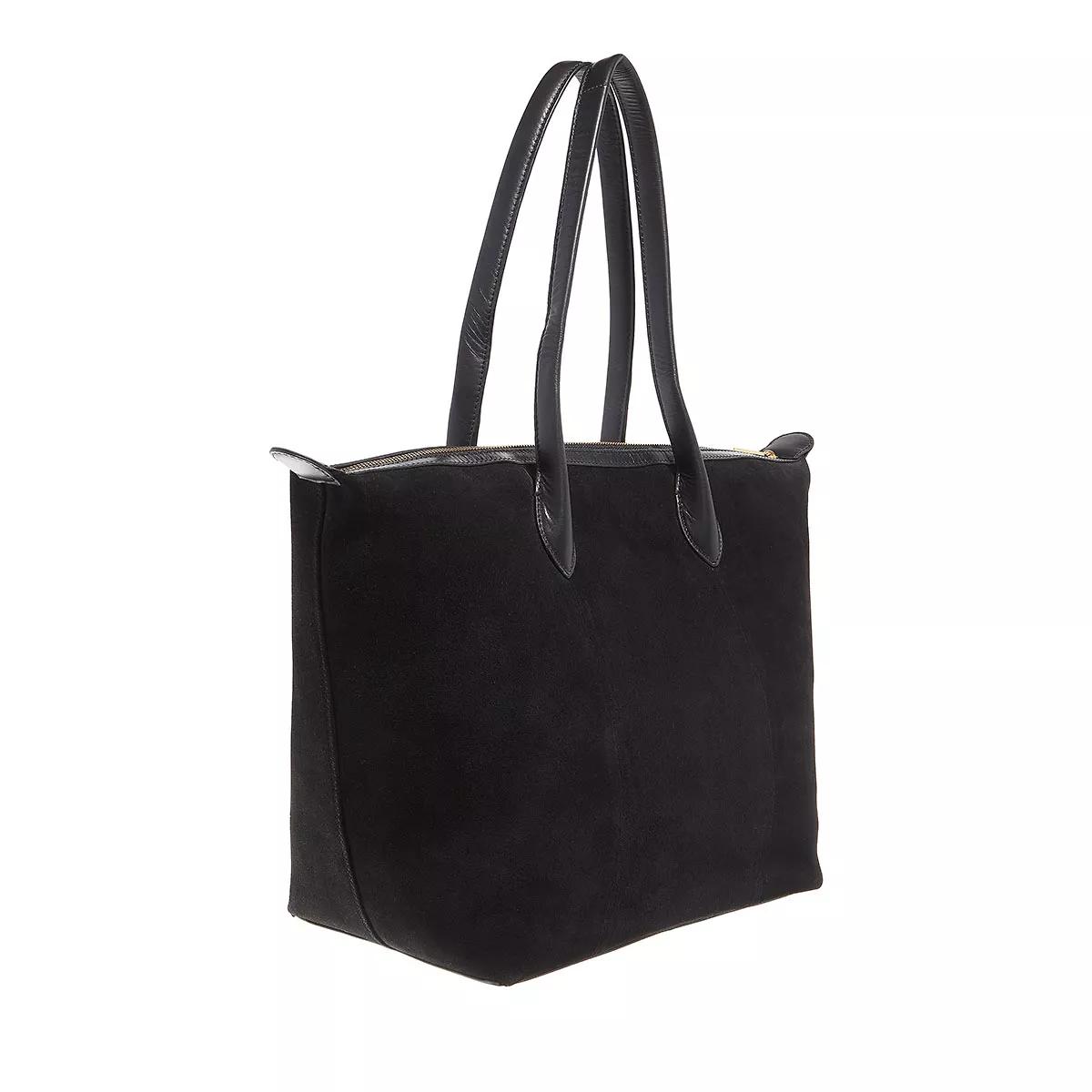 Ted Baker Shoppers Edala Suede Equestrian Tote Bag in zwart