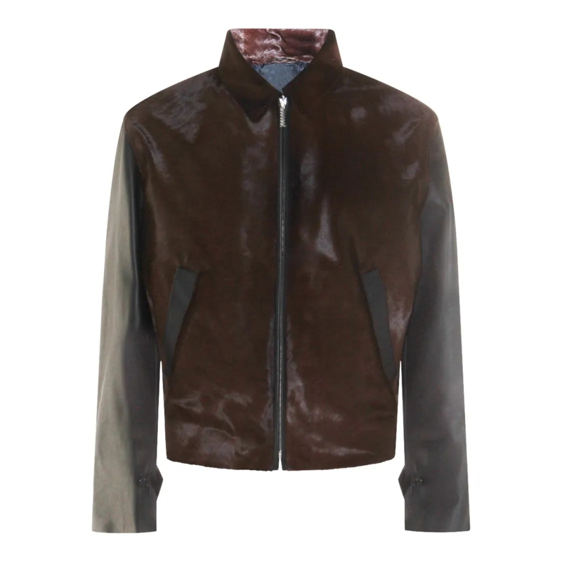 Marni Lederjacke Black Leather Jacket Black
