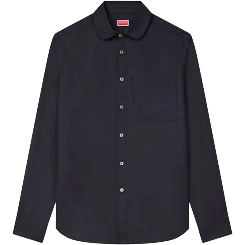 Kenzo Legeres Oberteil chemise slim kenzo weave en jacquard de coton schwarz