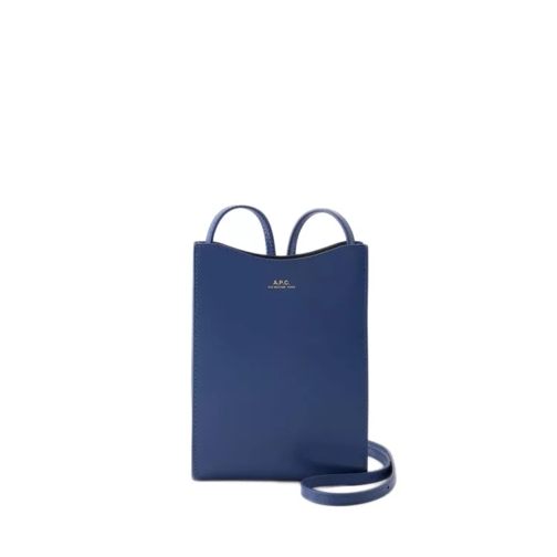 A.P.C. Jamie Neck Pouch - Leather - Ocean Blue Blue Pochette-väska