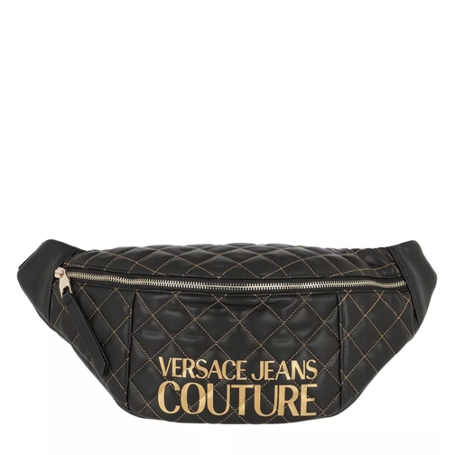 Versace Jeans Couture Golden Zipper Belt Bag Black Crossbodytas