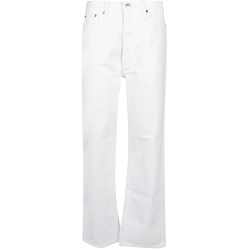 RE/DONE Magere Been Jeans 90s High Rise Loose Jeans White weiß