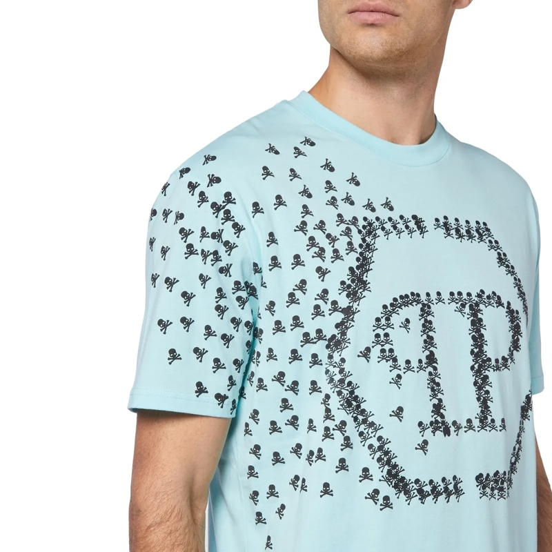 Philipp Plein T-Shirt T-Shirt Skull&Bones hell-blau(Image 5)