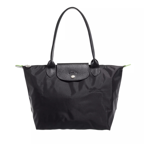 Longchamp Le Pliage Green Tote Bag M Black Hobo Bag
