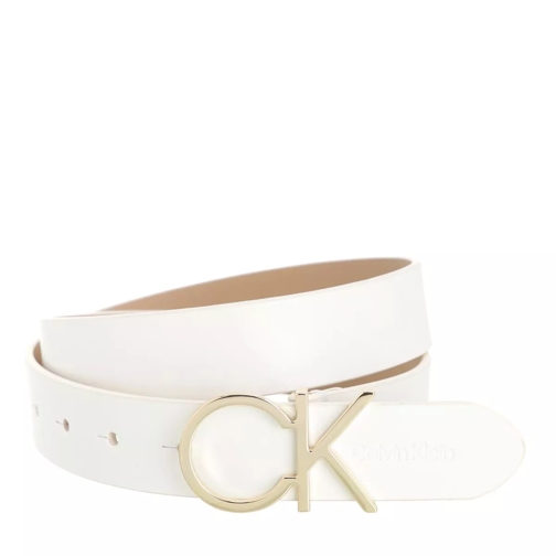 Calvin Klein Re-Lock Logo Belt 30mm White Ledergürtel