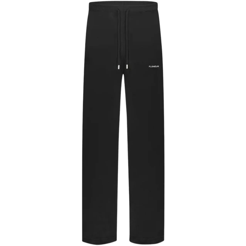 Flâneur Trainingshose Logo Sweatpants | Black schwarz