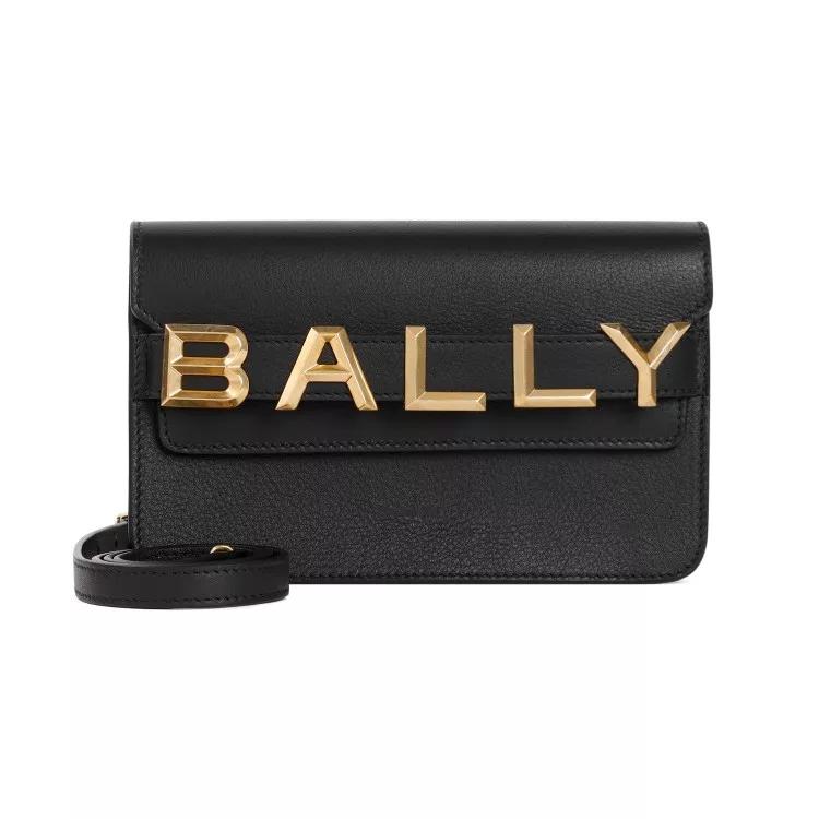 Bally Shopper - Logo Crossbody Vernice Black Grained Calf Leather - Gr. unisize - in Schwarz - für Damen