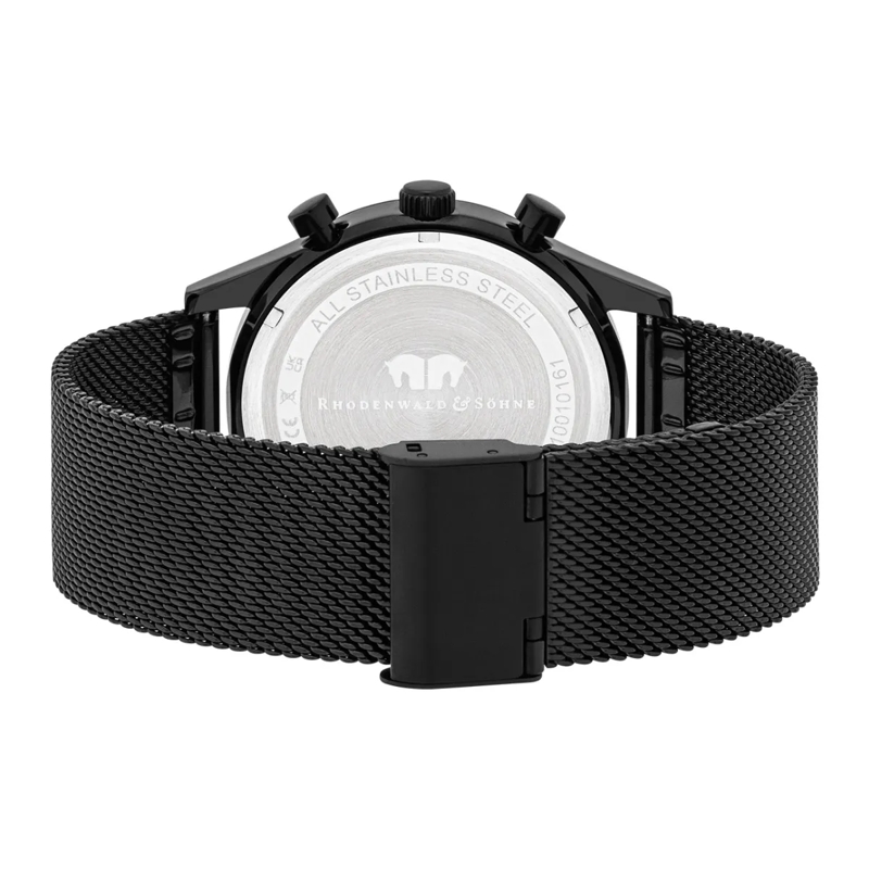 Rhodenwald & Söhne Automatikuhr Herren Armbanduhr Goodwill Edelstahl schwarz(Image 5)