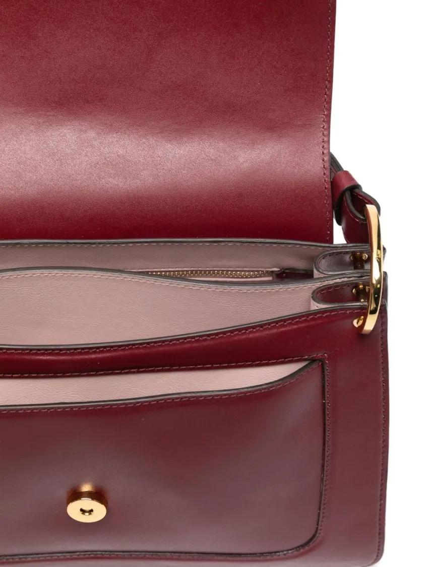 Thumbnail - Coccinelle Hobo Bags - Structured Deep Red Calfskin Handbag - Gr. unisize - in Rot - für Damen