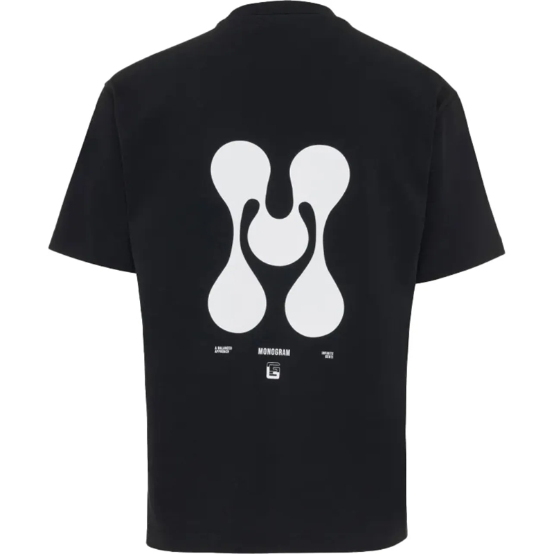 GENTI T-Shirt Monogram J3126 3226 Tee Black schwarz