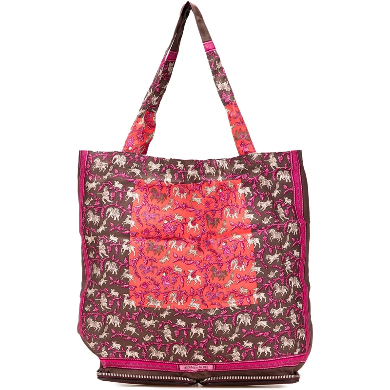 Hermès Shopper Chasse en Inde Silky Pop Tote braun