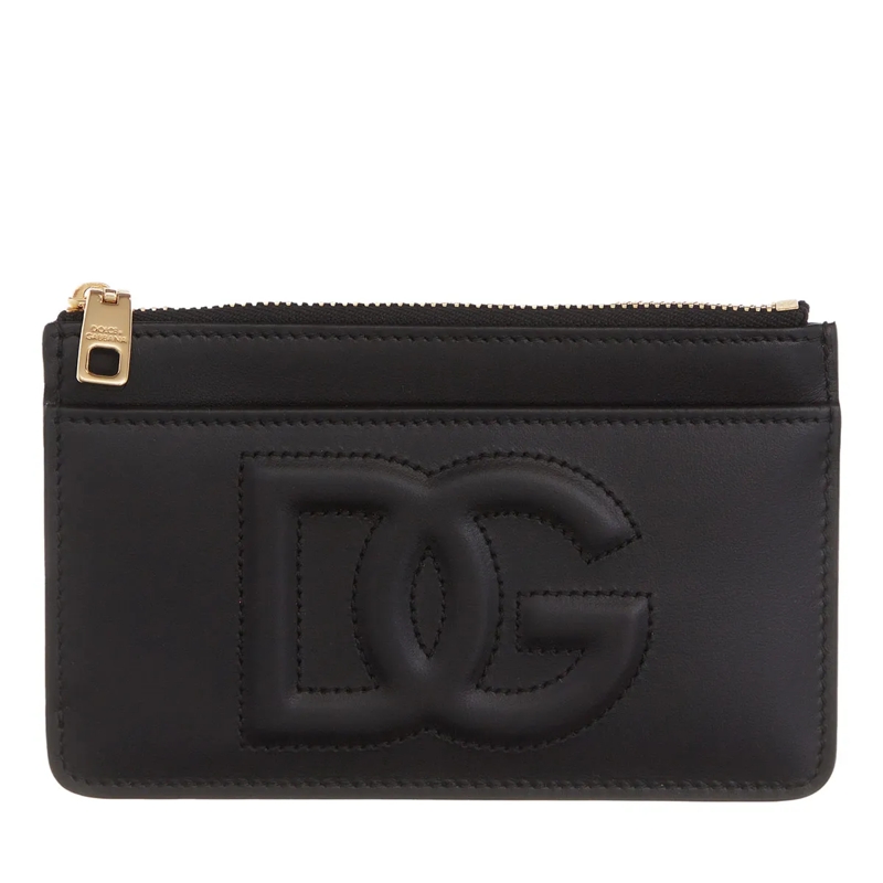 Dolce&Gabbana Münzportemonnaie Black Leather Wallet Black