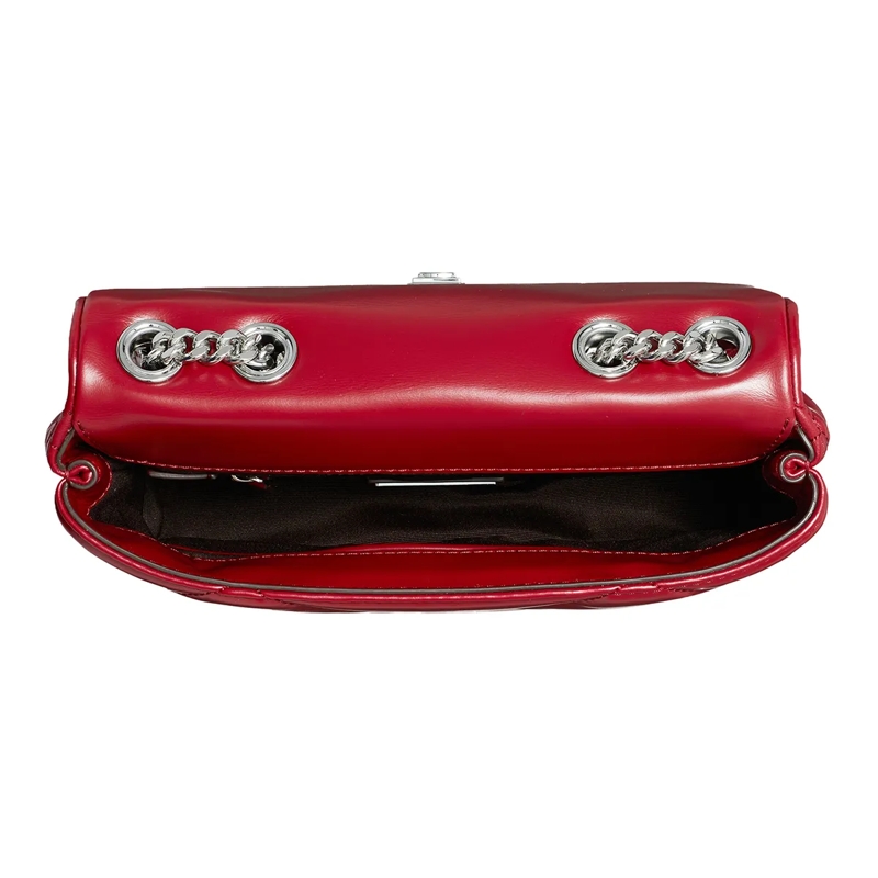 Tory Burch Crossbody Bag Kira Diamond Quilt Small Convertible Shoulder Bag Red(Image 4)