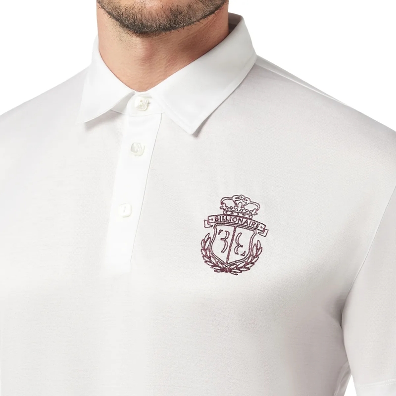 BILLIONAIRE Top Poloshirt Crest weiss(Image 4)