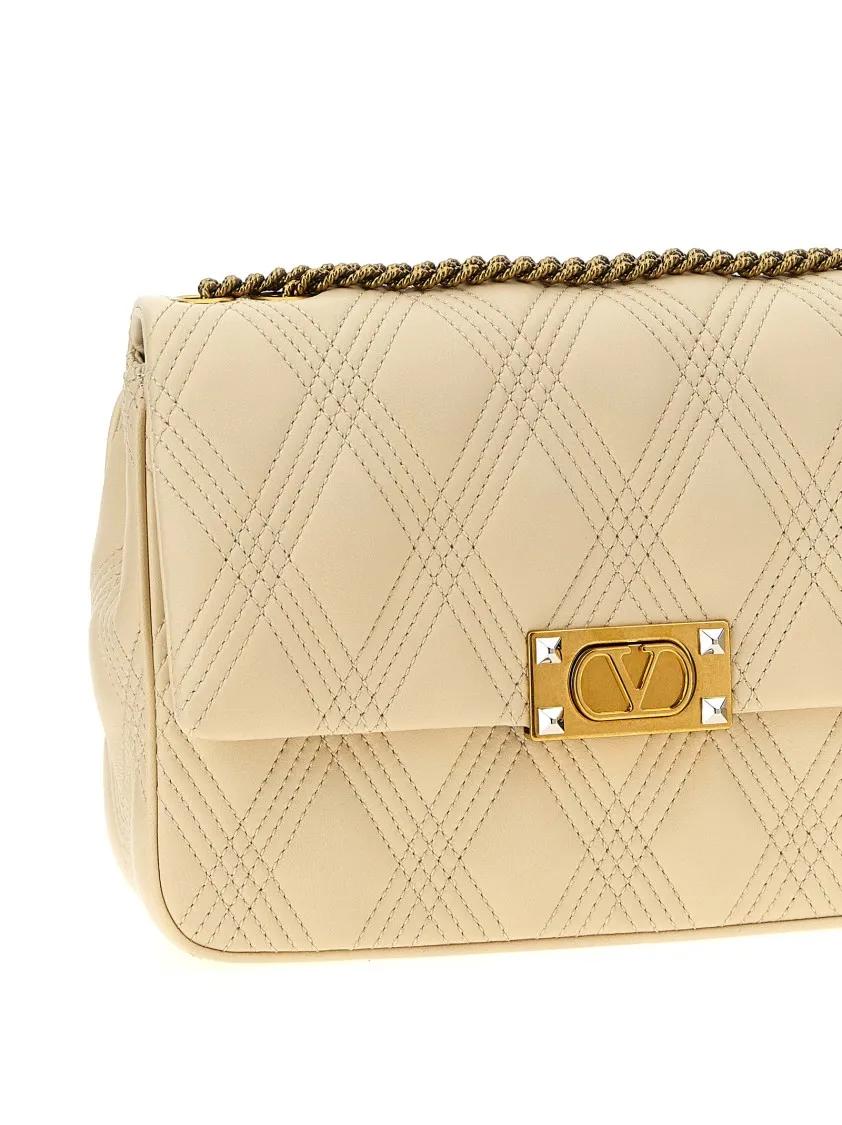 Valentino Garavani Hobo bags 'Quiltie 67' M Shoulder Bag in beige