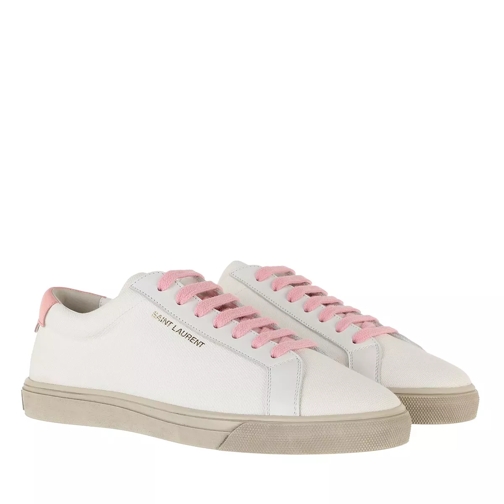 Saint Laurent Andy Low Top Sneakers Leather Off White Low-Top Sneaker