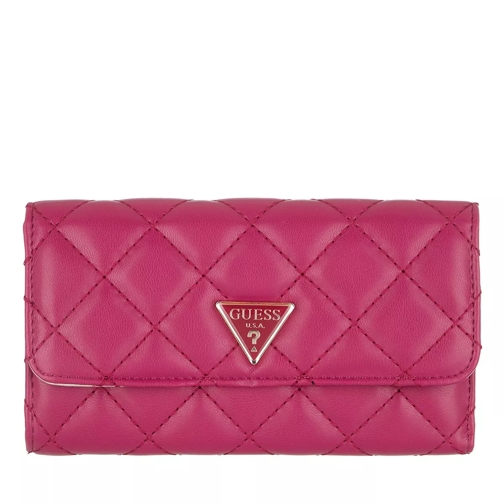 Guess Cessily Slg Pocket Trifold Fuchsia Tri-Fold Wallet
