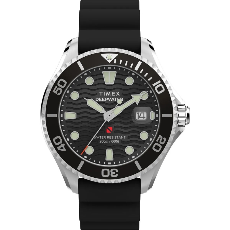 Timex Quarzuhr Quarz-Analoguhr Deep Water Meridian 200 schwarz