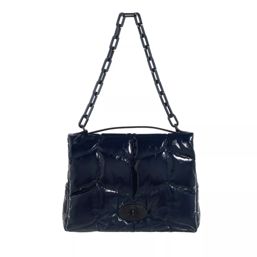 Mulberry Handbag Softie Sapphire Smooth Glossy Leather Satchel