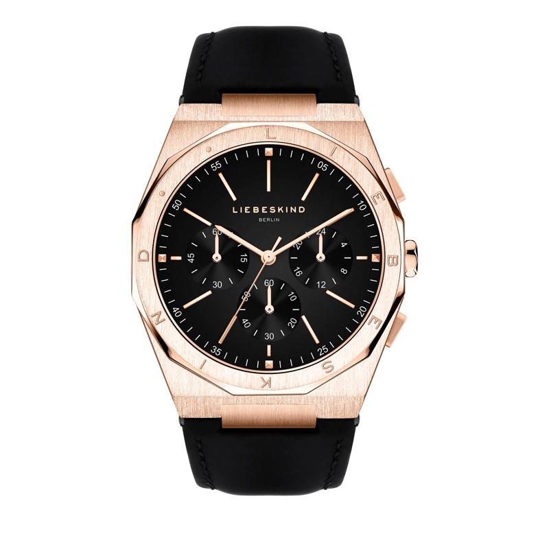 Liebeskind Berlin Automatikuhr Echtleder Armbanduhr schwarz