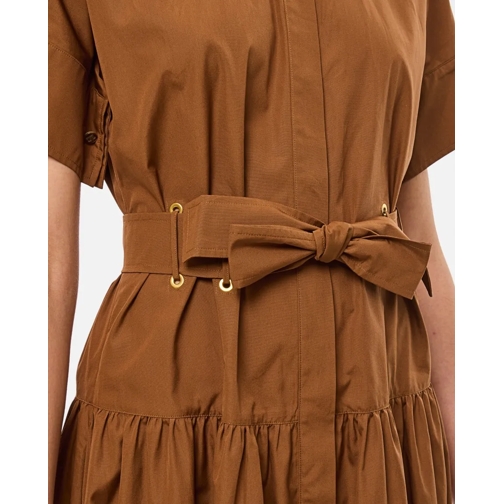 Max Mara Robes midi Agoraio Popeline Dress Brown (Image 4)