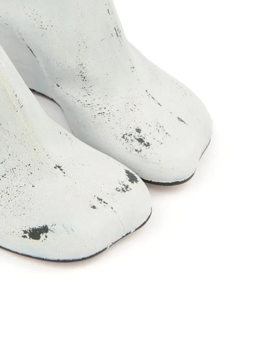 Thumbnail - MM6 Maison Margiela Slipper & Pantoletten - Leather Mules - Gr. 39 (EU) - in Weiß - für Damen