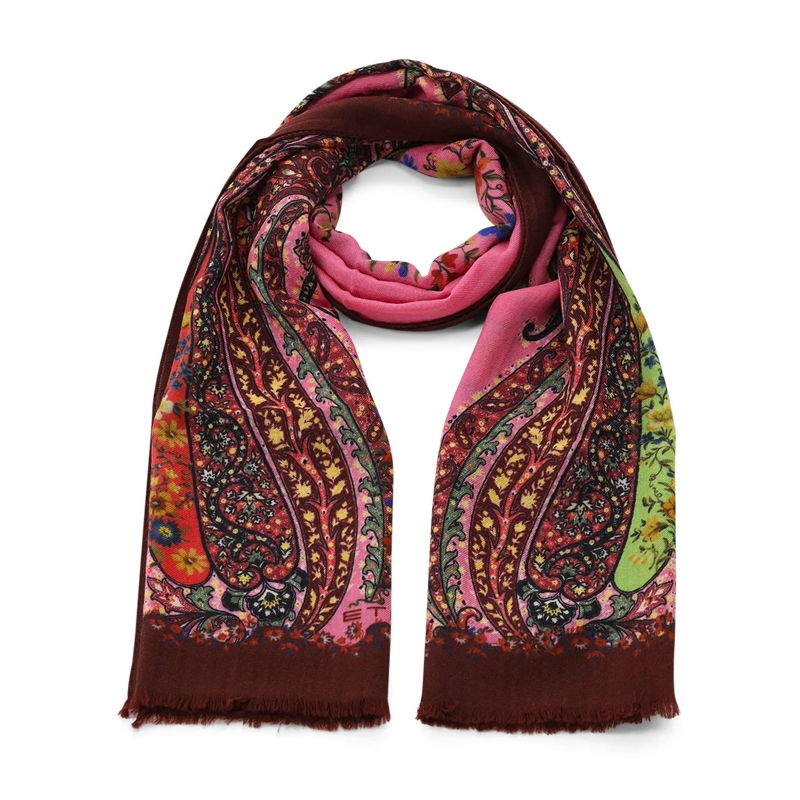 Etro Leichter Schal Schal aus Kaschmir pink