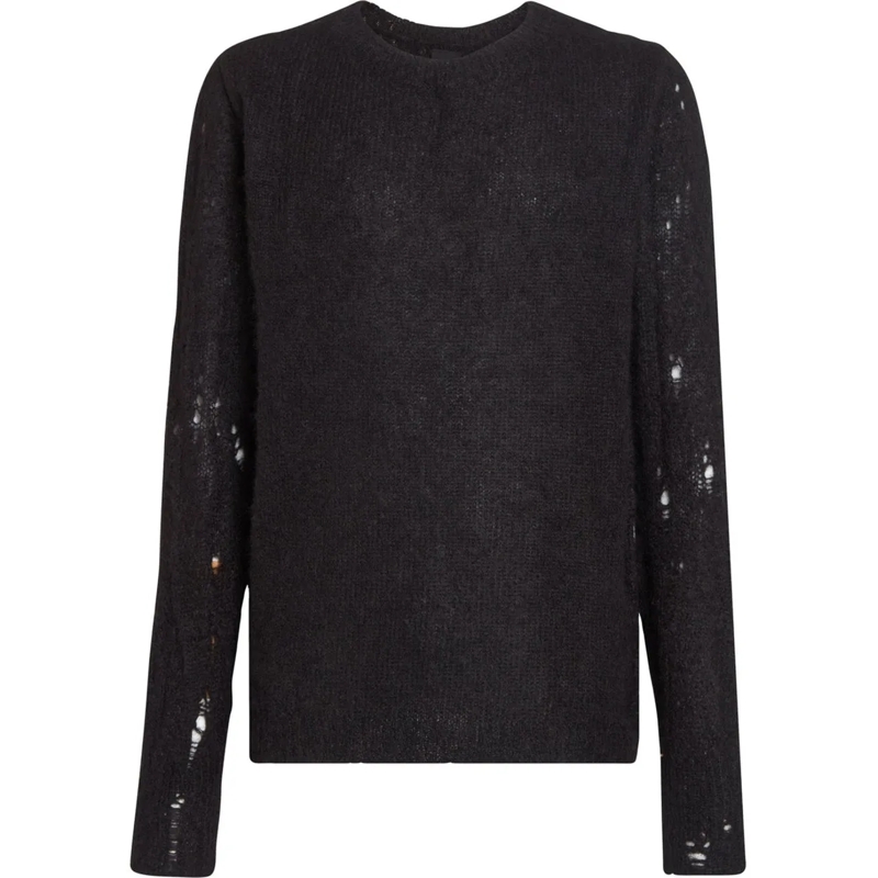 Thom Krom  Sweater with destroyed look schwarz