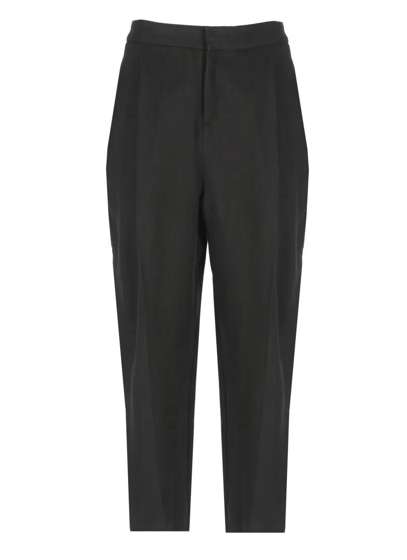 Thumbnail - Elisabetta Franchi - Tailored Black Pants With Side Slit Pockets - Größe 42 - schwarz