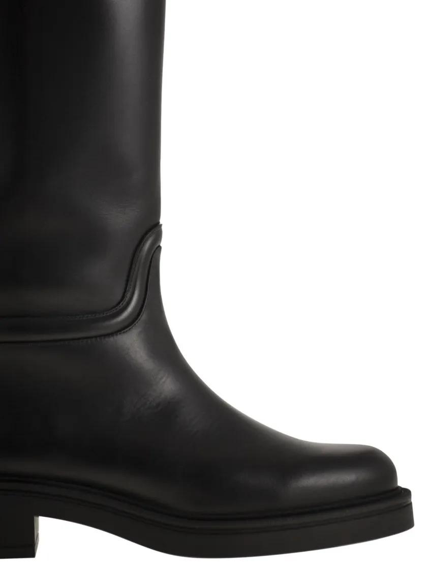 Thumbnail - Stuart Weitzman Stiefel - Celia - Leather Boot - Gr. 40 (EU) - in Schwarz - für Damen