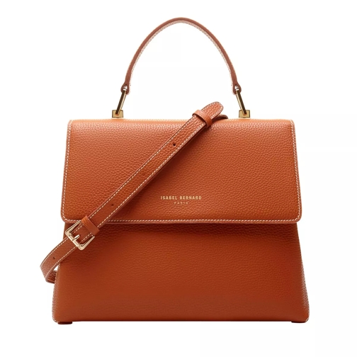 Isabel Bernard Femme Forte Gisel Cognac Calfskin Leather Handbag Satchel