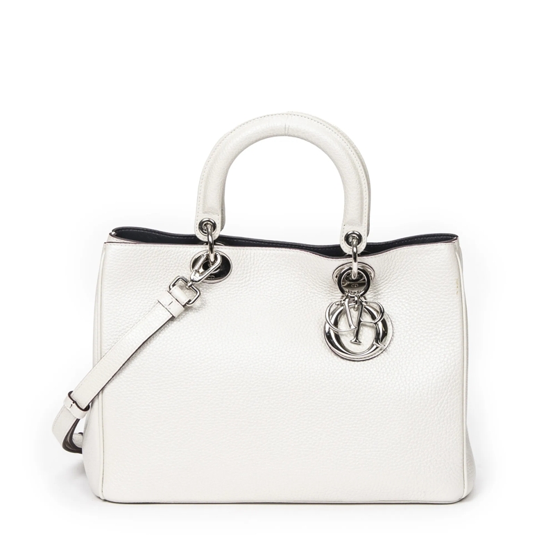 Christian Dior Crossbody Bag Medium Diorissimo Tote offwhite