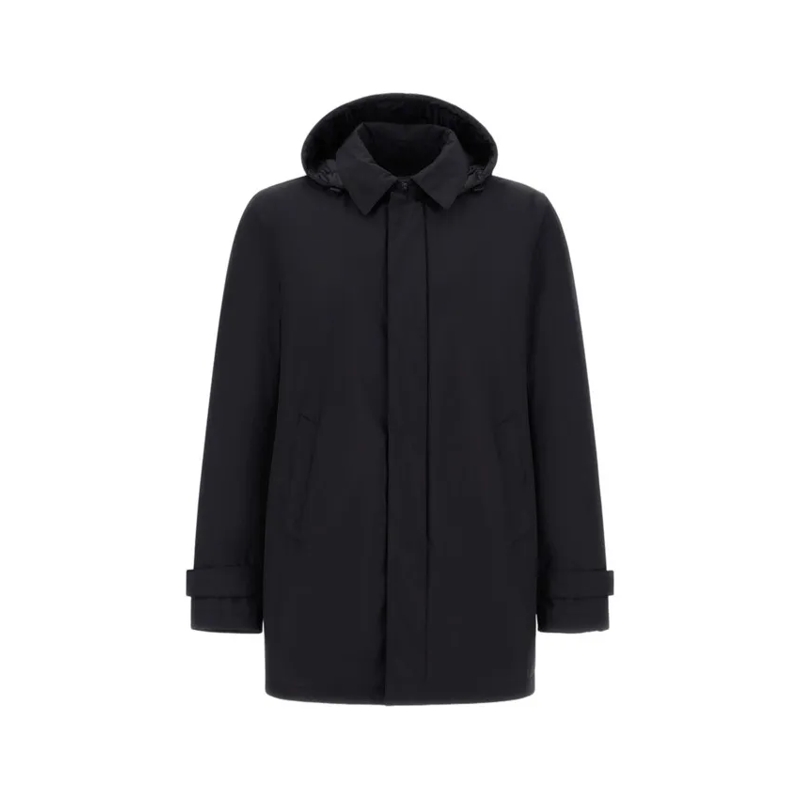 Herno Parka Long Water-Repellent Parka With Modern Proportions Black
