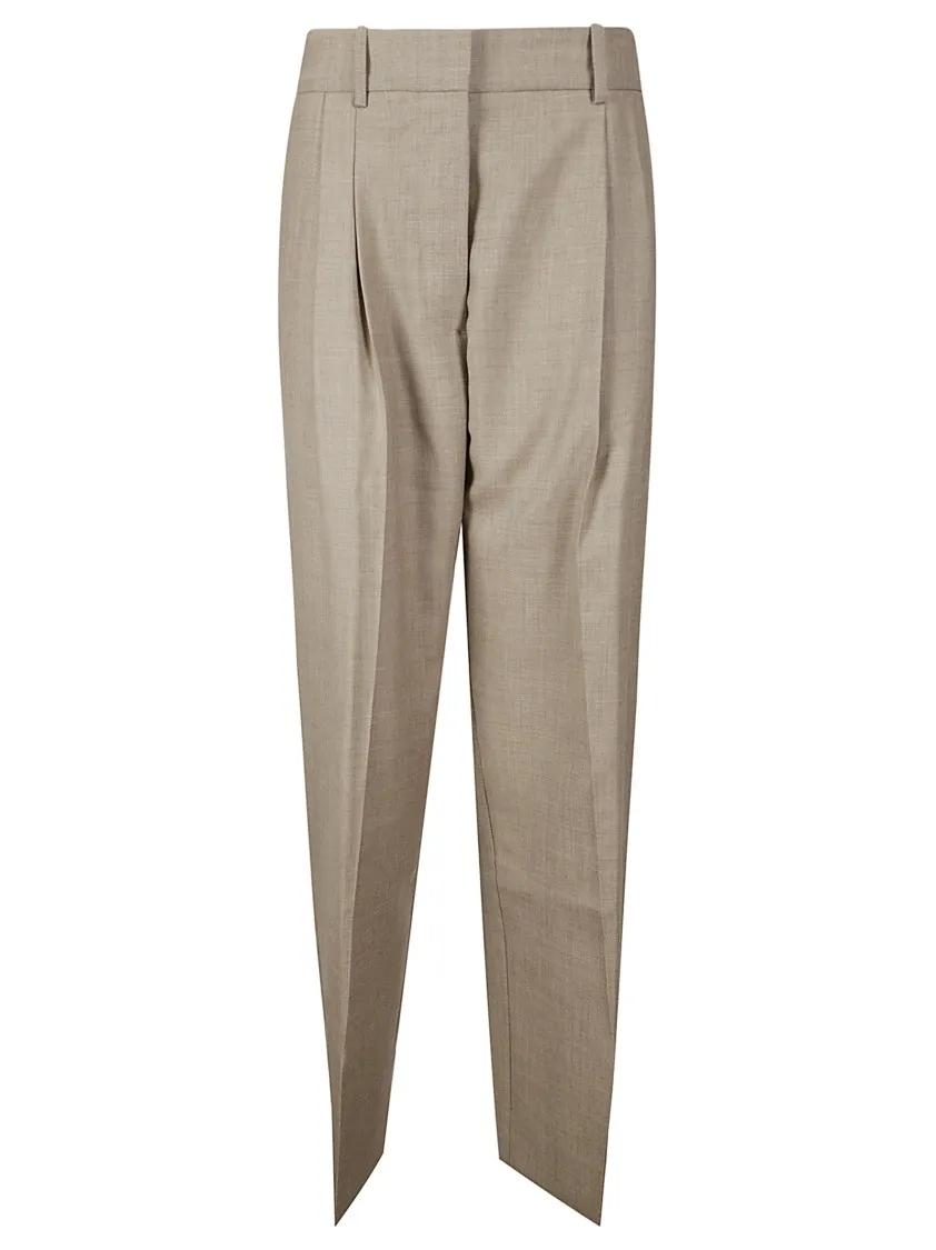 Thumbnail - Studio Nicholson - Wide Leg Trousers With Pleats - Größe 42 - braun