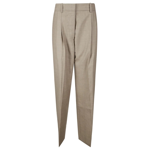 Studio Nicholson  Wide Leg Trousers With Pleats Brown