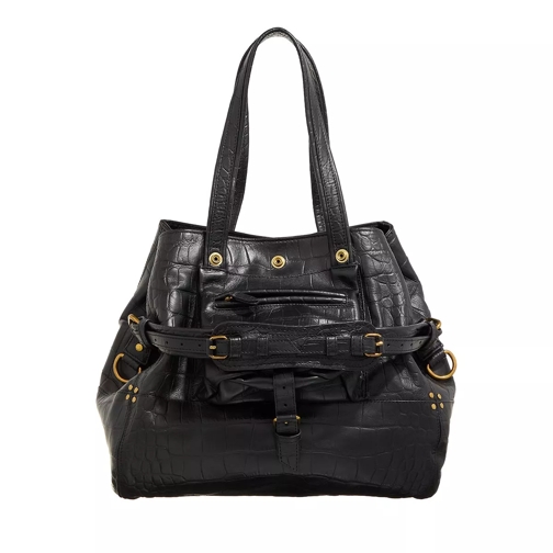 Jerome Dreyfuss Billy M Imprime Croco Noir Sac à bandoulière