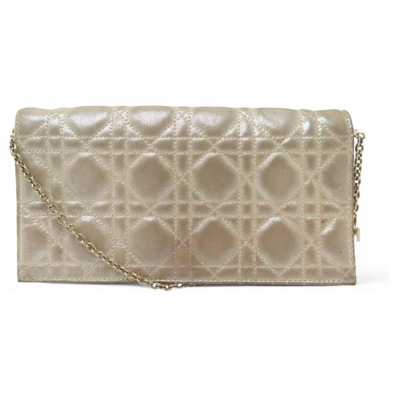 Christian Dior Clutch HANDTASCHE CHRISTIAN DIOR POCHETTE LADY TOILE CANN gold