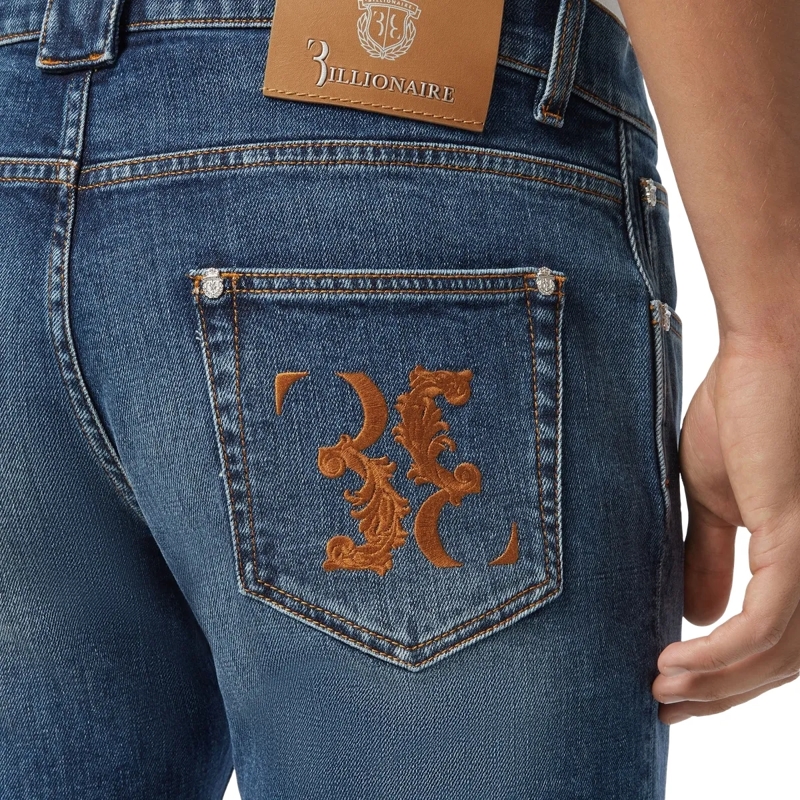 BILLIONAIRE Jeans mit geradem Bein Jeans Regular Fit Baroque dunkel-blau(Image 4)