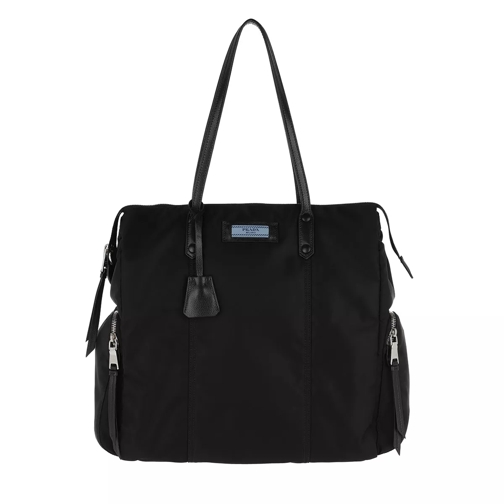 Prada Etiquette Bag Nylon/Leather Black Tote