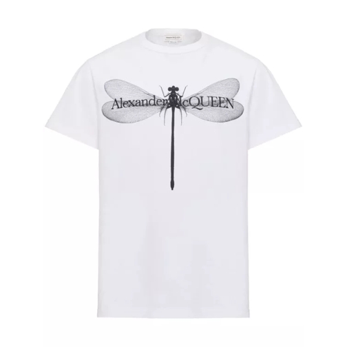 Alexander McQueen Black/White Dragonfly T-Shirt White 