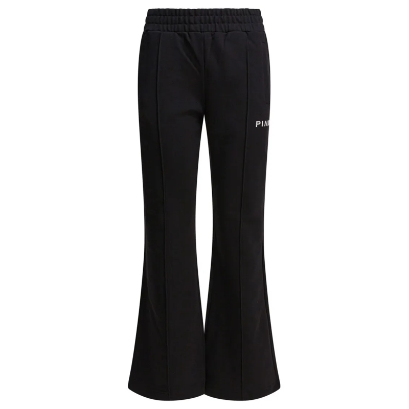 Pinko  Flared Trousers With Subtle Seam Detailing Black