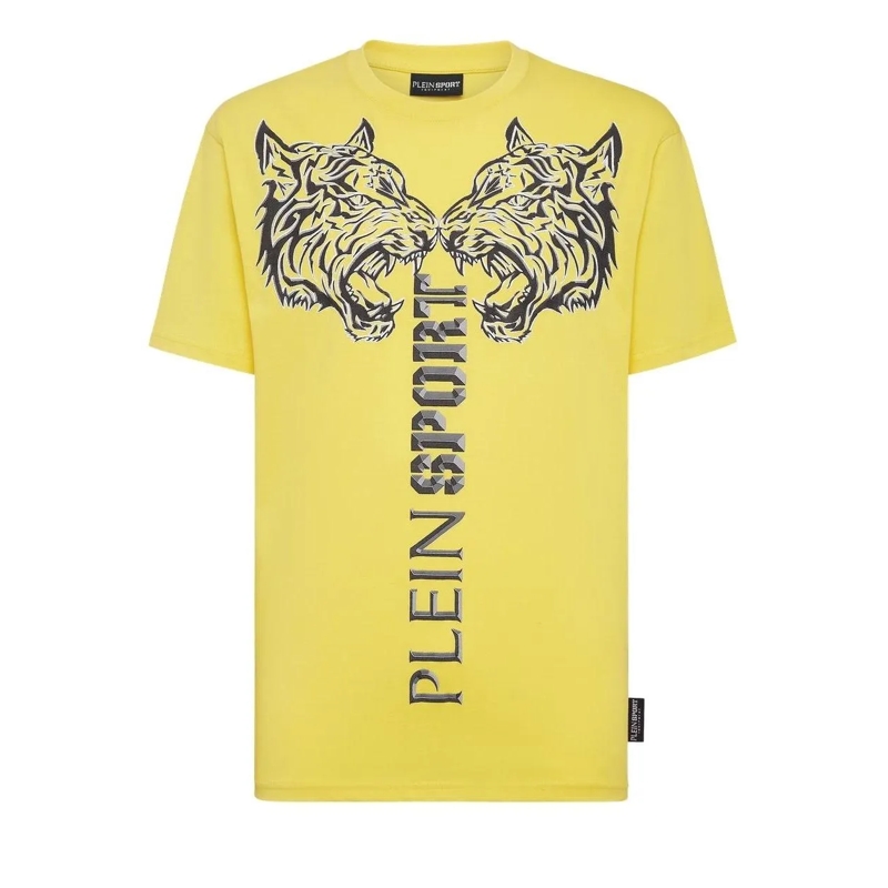 Plein Sport T-Shirt T-Shirt Tiger gelb