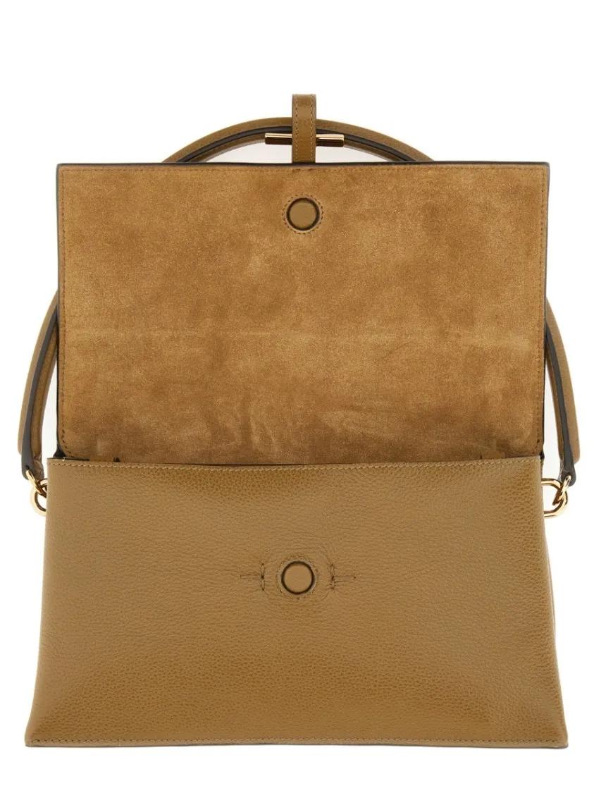 TOD'S Hobo bags Flap T " Timeless" Bag in bruin