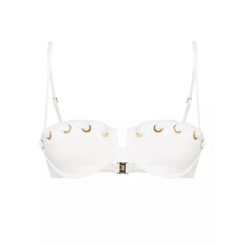 Zimmermann Halliday Whipstitch-Trim Bikini Bra White White 