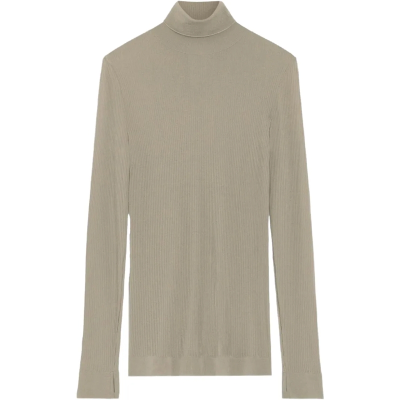 Lemaire T-Shirt Seamless High Neck Top Light Sage grün