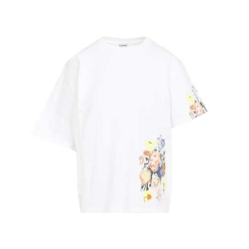 Loewe T-Shirts Embroidered Draped T-Shirt White