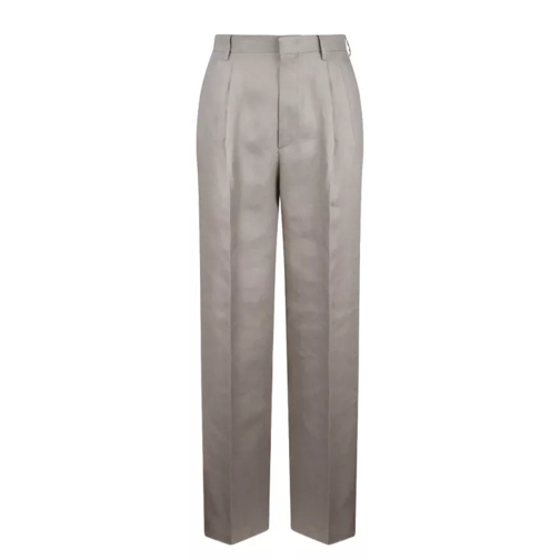 Tagliatore Linen Tailored Trousers Grey 