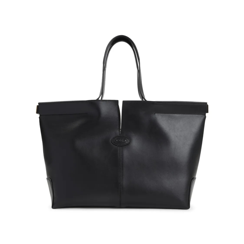 Tod's Sac à bandoulière Di Bag Folio Black Leather Shoulder Bag Black