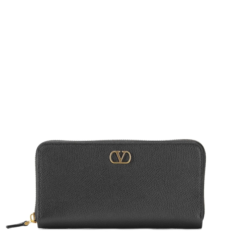 Valentino Garavani Portemonnaie mit Zip-Around-Reißverschluss Portemonnaie aus Kalbsleder braun(Image 5)