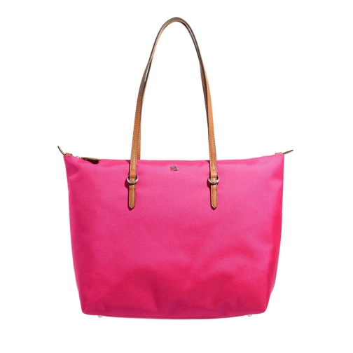 Lauren Ralph Lauren Keaton 26 Tote Medium Bright Fuchsia Berry/Lrn Tan Shopper